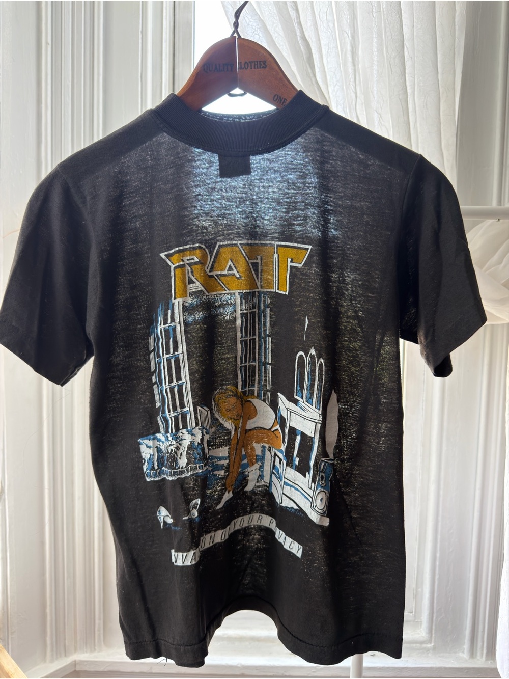 Vintage 80s Mackler Ratt Invasion of Your Privacy tour parking lot band t v rare